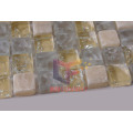 Marble and Cracked Glass Mixed Mosaic Tile (CS102)